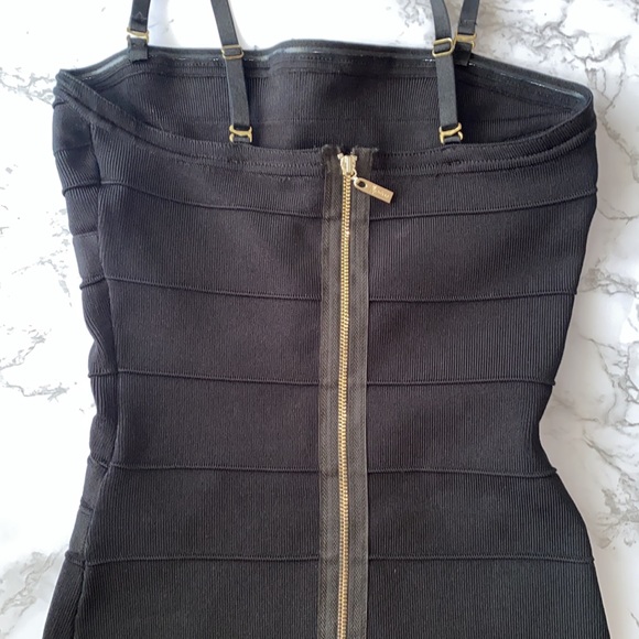 Guess By Marciano Black Mini Bandage Night Out Dress - Picture 4 of 7